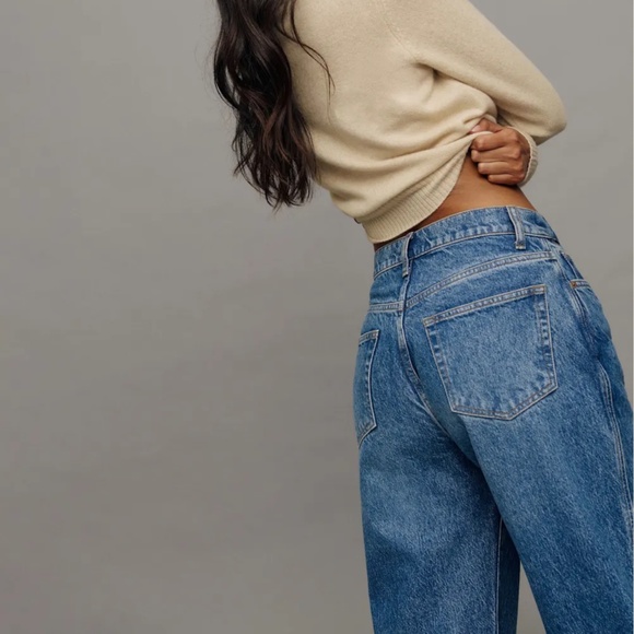 Reformation Val 90s Mid Rise Straight Jeans Blue - Size 29 - Picture 2 of 6